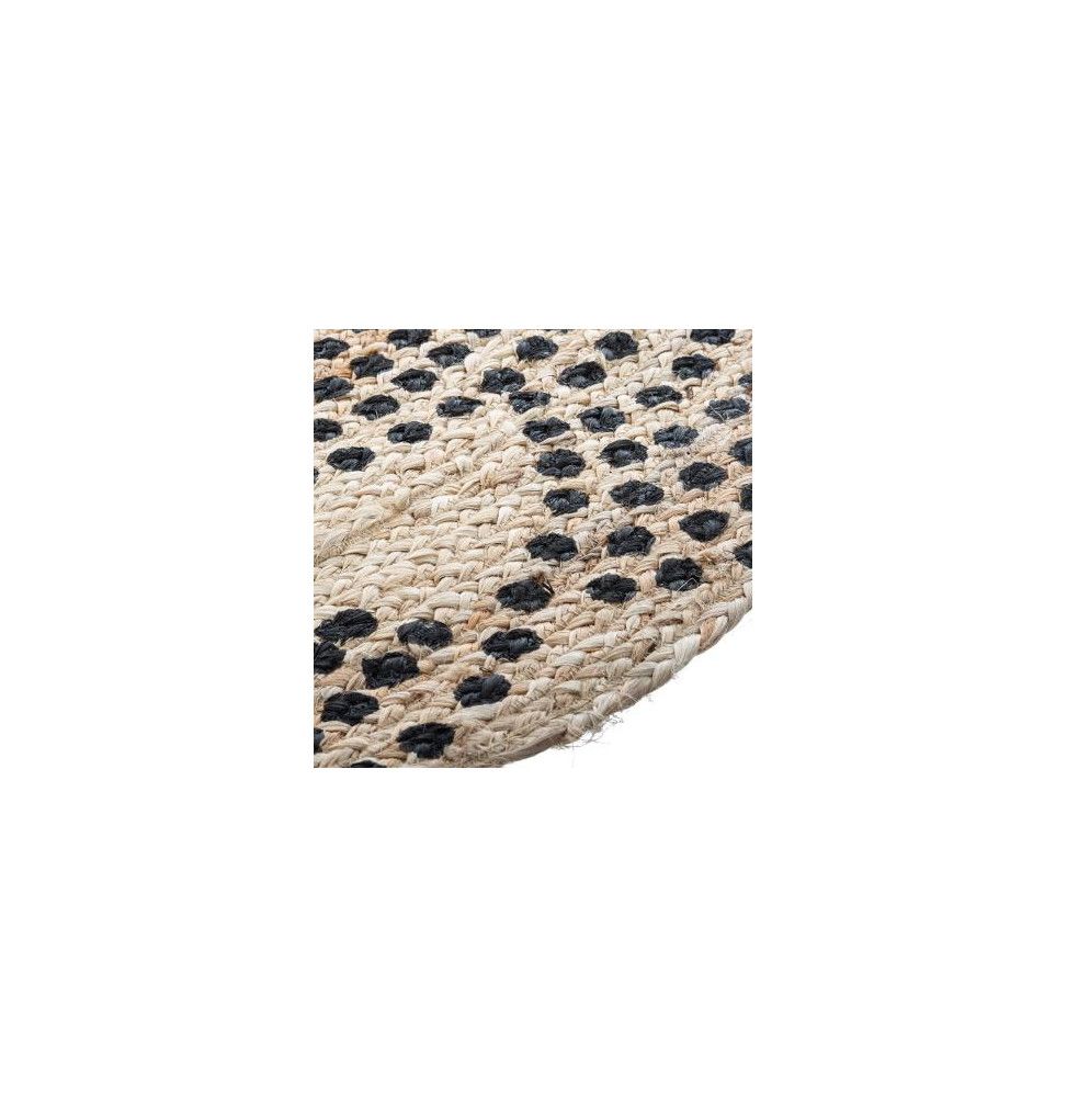 Tapis rond en jute - Rosace - D 120 cm - Beige