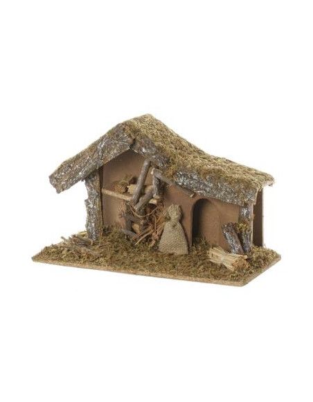 Crèche de Noël vide - L 38.5 cm x l 18 cm - Bois