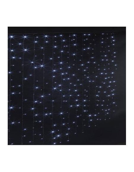 Mur de guirlande LED effet neige - L 100 cm x h 150 cm - Blanc froid