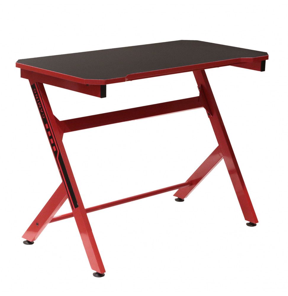 Bureau gamer - L 100 cm x l 50 cm x H 74 cm - Unit - Rouge