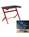 Bureau gamer - L 100 cm x l 50 cm x H 74 cm - Unit - Rouge