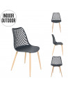 Chaise - L 51,9 cm x l 47,8 cm x H 83,9 cm - Malaga - Gris