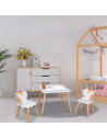 Table avec 2 chaises forme Licorne