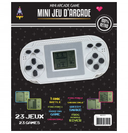 Mini console arcade - 23 jeux - L 10 cm x l2,4 cm x H 4,5 cm - Noir