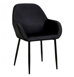 Fauteuil - L 55.7 cm x l 59.2 cm x H 85 cm - Giulia - Noir