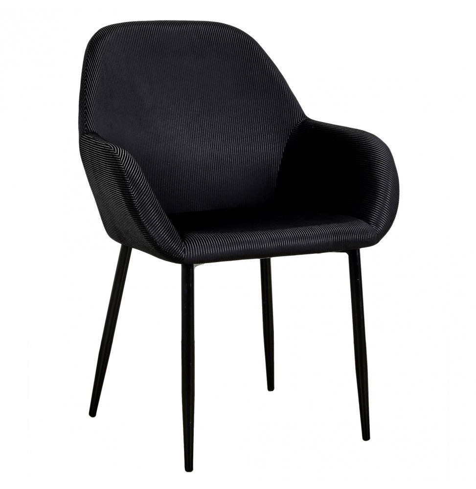 Fauteuil - L 55.7 cm x l 59.2 cm x H 85 cm - Giulia - Noir