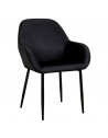 Fauteuil - L 55.7 cm x l 59.2 cm x H 85 cm - Giulia - Noir