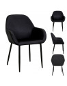 Fauteuil - L 55.7 cm x l 59.2 cm x H 85 cm - Giulia - Noir