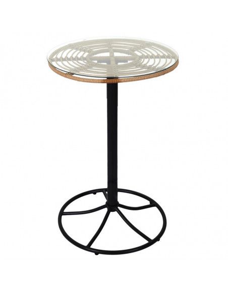 Table haute - L 65 x l 65 cm - Verre