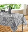 Nappe rectangle en PVC - 140 x 240 cm - Persane Gris