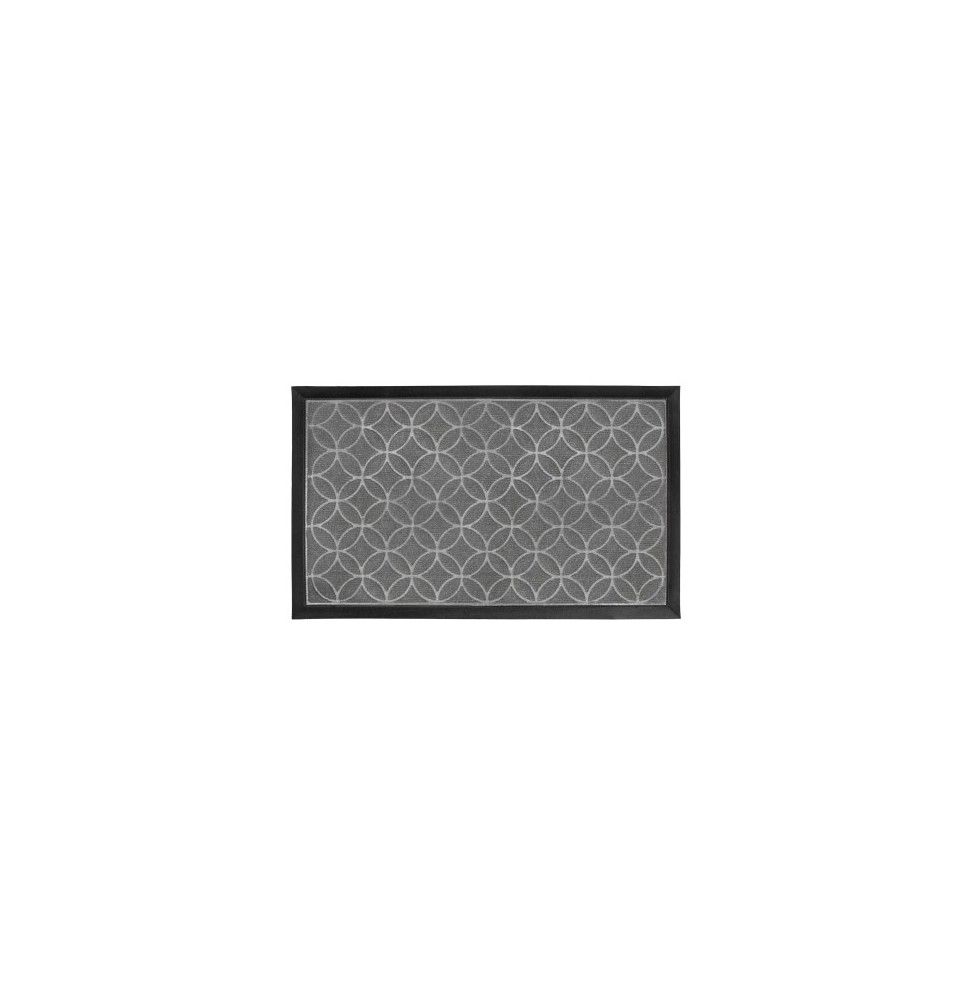 Tapis rectangulaire - L 75 x 45 cm - PVC - Emilio Gris