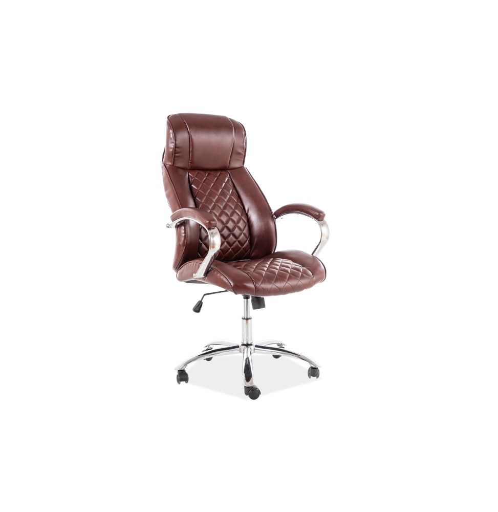 Fauteuil pivotant - Swivel Q557 - L 64 x l 55 x H 118 cm - Marron