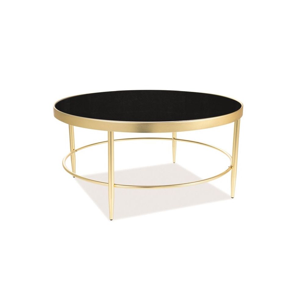 Table basse ronde - D 82 cm x H 40 cm - Mystic - Noir