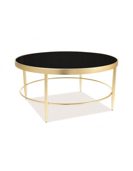 Table basse ronde - D 82 cm x H 40 cm - Mystic - Noir