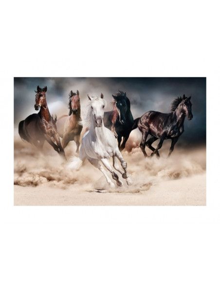 Tableau en verre - Chevaux - L 120 cm x H 80 cm