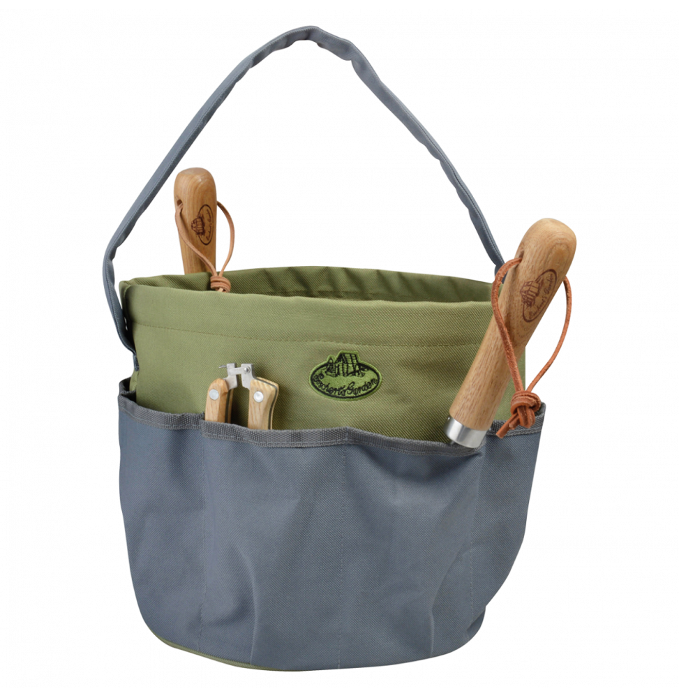 Sac à outils rond -L 28 x l 28 x H 26 cm - Gris