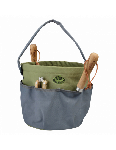 Sac à outils rond -L 28 x l 28 x H 26 cm - Gris