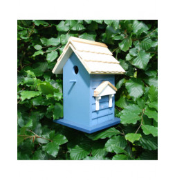 Villa pour oiseaux - L 17,3 x l 18 x H 29,8 cm - Bois de pin - Couleur aléatoire