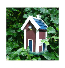 Villa pour oiseaux - L 17,3 x l 18 x H 29,8 cm - Bois de pin - Couleur aléatoire