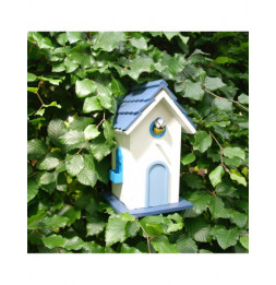 Villa pour oiseaux - L 17,3 x l 18 x H 29,8 cm - Bois de pin - Couleur aléatoire