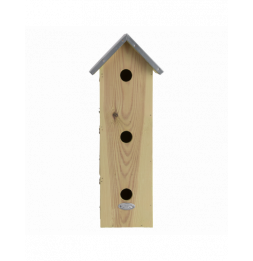 Nichoir vertical pour moineaux - L 17 x l 19,5 x H 51 cm - Bois de pin