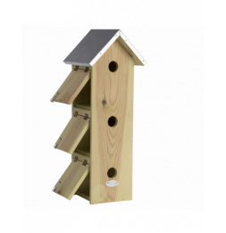 Nichoir vertical pour moineaux - L 17 x l 19,5 x H 51 cm - Bois de pin