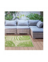 Tapis de jardin réversible - L 241 x l 151,5 cm - Jungle - Vert