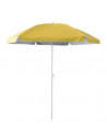 Parasol de plage anti-UV - L 140 cm x H 175 cm - Jaune