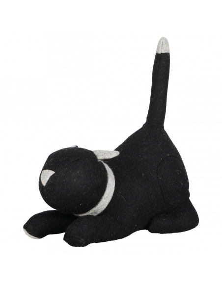 Cale-porte chat - L 14,2 cm x l 26,4 cm x H 30,5 cm - Noir