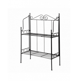 Etagère à 2 niveaux - L 25,9 x l 56,5 x H 79,3 cm - Noir