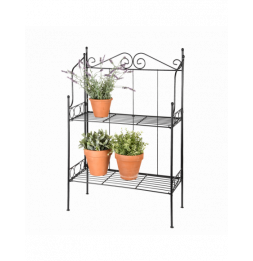 Etagère à 2 niveaux - L 25,9 x l 56,5 x H 79,3 cm - Noir