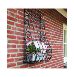 Porte plantes mural - L 50 x l 25,6 x H 91,4 cm - Noir