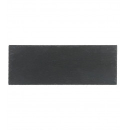 Lot de 6 assiettes en ardoise - L 30 x l 11 cm - Noir