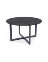 Table basse ronde - Almeria - D 80 x H 42 cm - Noir