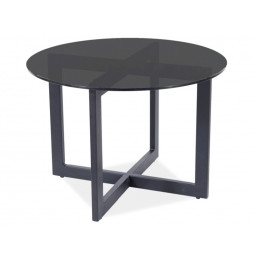 Table basse ronde - Almeria - 60 x 45 cm - Noir