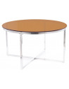 Table basse ronde - Crystal - D 80 x H 45 cm - Ambre